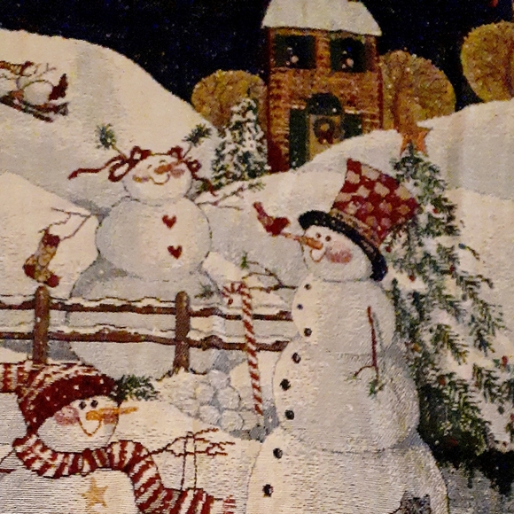 Christmas Throw with Snowmen it is 60×48 and in Excellent Condition! - Picture 3 of 5